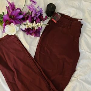 Maroon skinny pants